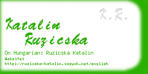 katalin ruzicska business card